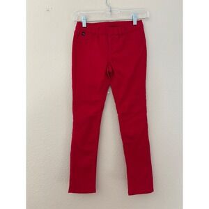 Jordache Jeggings Girls Medium 7/8 Red Pants Elastic Waist Pull On Casual
(A701)